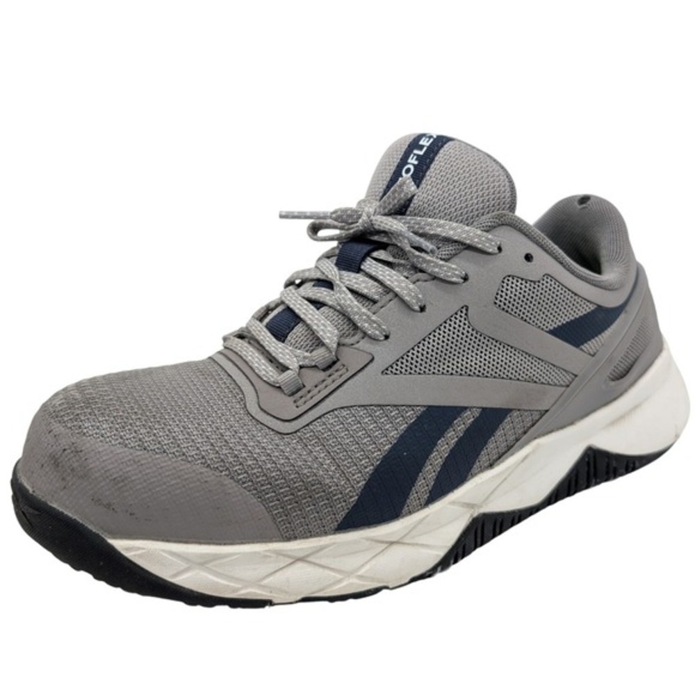 Reebok Nanoflex TR Work Men's Size 7WSafety Toe Work Shoes Grey Navy RB3320